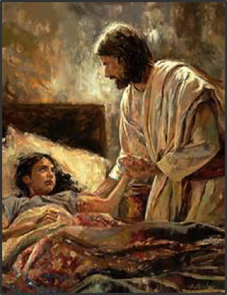 Jesus with sick girl