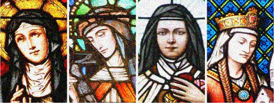 Hildegard of Bingen, Catherine of Siena, Teresa of Ávila, and Thérèse of Lisieux